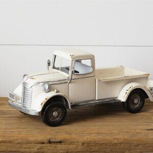 New Vintage style White Metal Truck- SALE